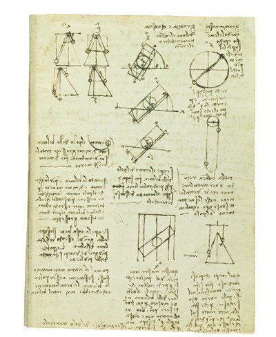Códice sobre el vuelo de los pájaros, Folio 1 recto de Leonardo da Vinci